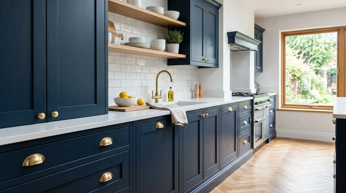 The finished result of professional cabinet painting: the completed work looking clean, correct and — Decatur, IL